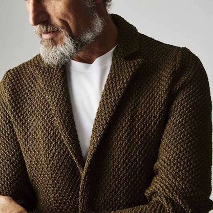 Herren Blazer Fischgrat Muster Klassisch Elegannt