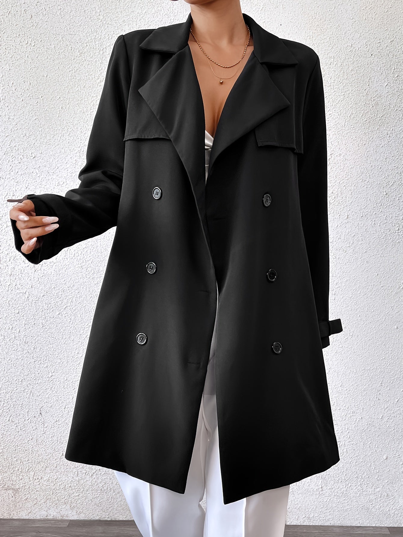 Moderne Lederjacke Reversibel Mit Gürtel
