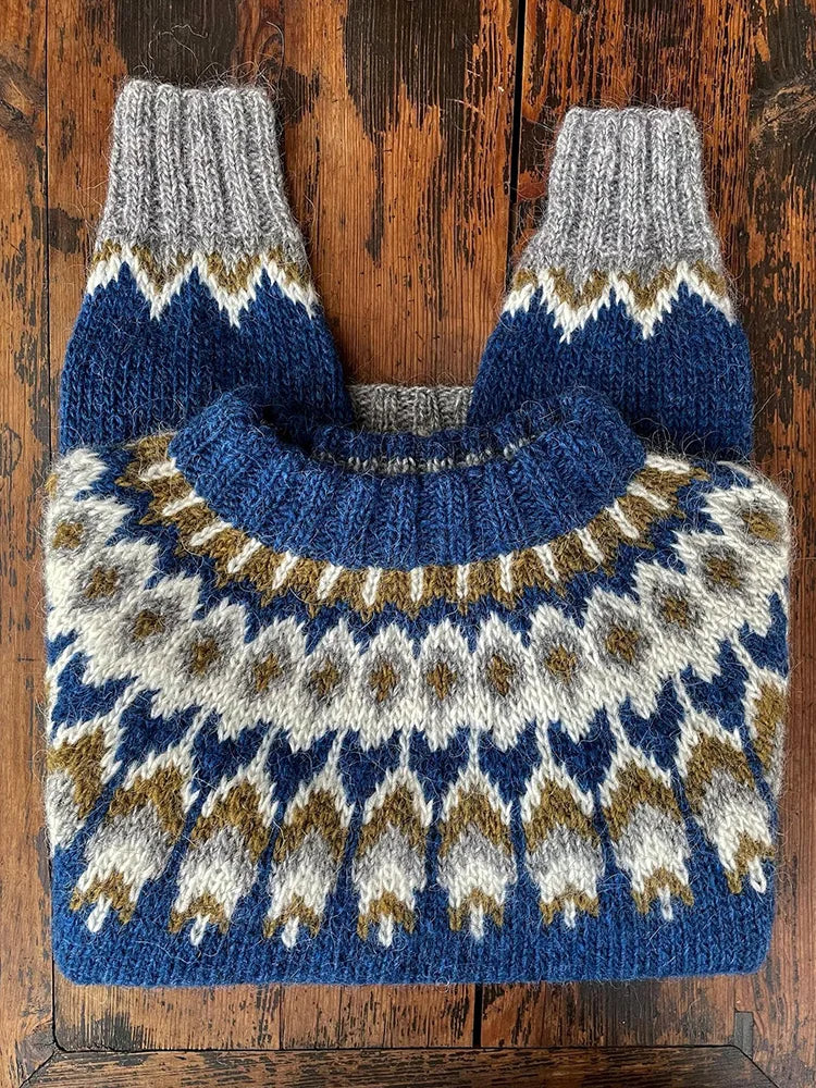 Stylische Frauenpullover Retro Look - IdealeKleiden