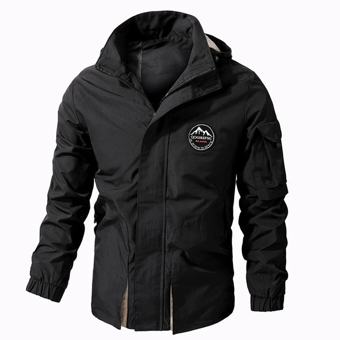 Herren Winterparka Elegant Schwarz
