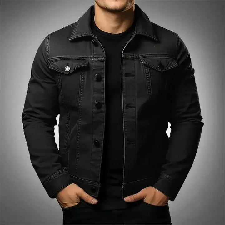 Elegante Herren Jeansjacke Robust Baumwolle - IdealeKleiden