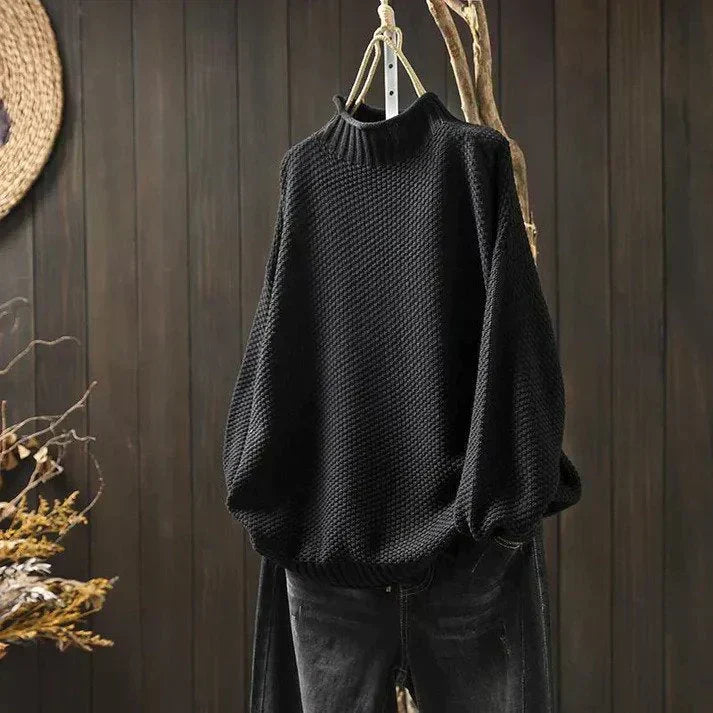 Bequemes Oversize Sweatshirt Rollkragen Pullover