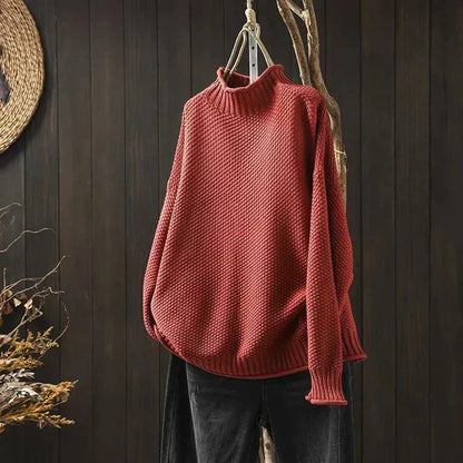 Bequemes Oversize Sweatshirt Rollkragen Pullover