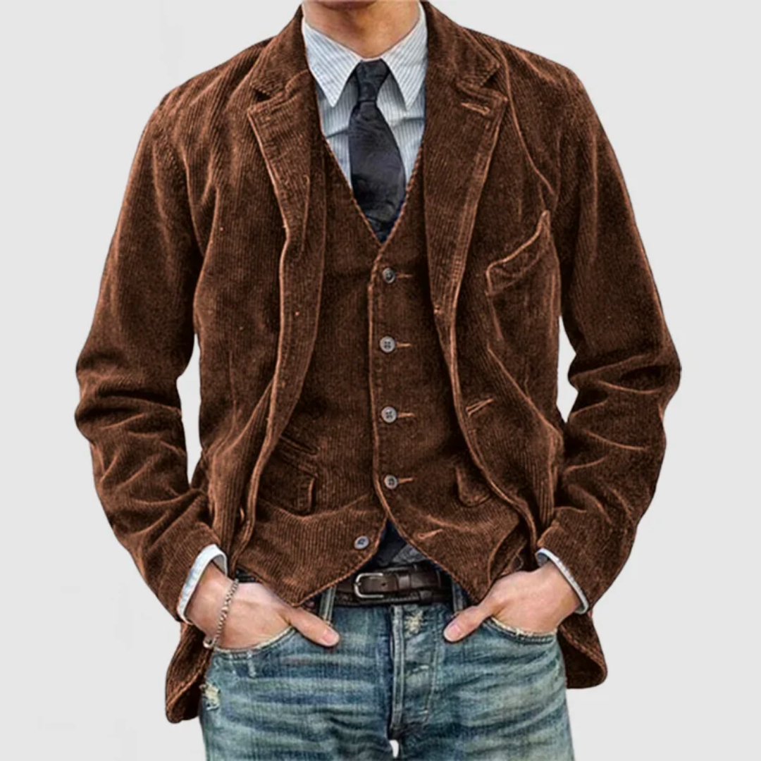 Herren Jacke Modern Reverskragen Knopf
