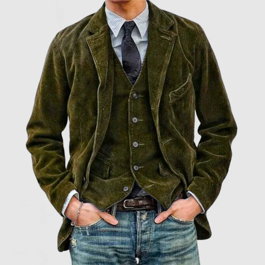 Herren Jacke Modern Reverskragen Knopf