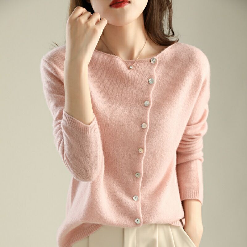 Weiche Strickjacke Bequem Knöpfe Oversized