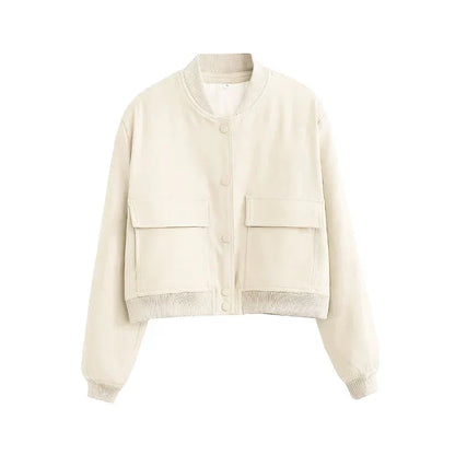 Weiche Velvet-Bomberjacke Damen