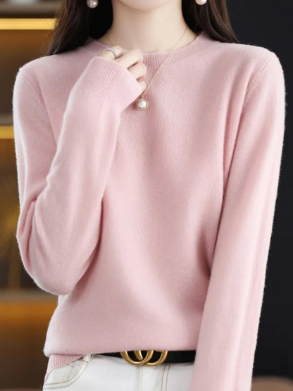 Weicher Langarm-Pullover Modern Stil - IdealeKleiden