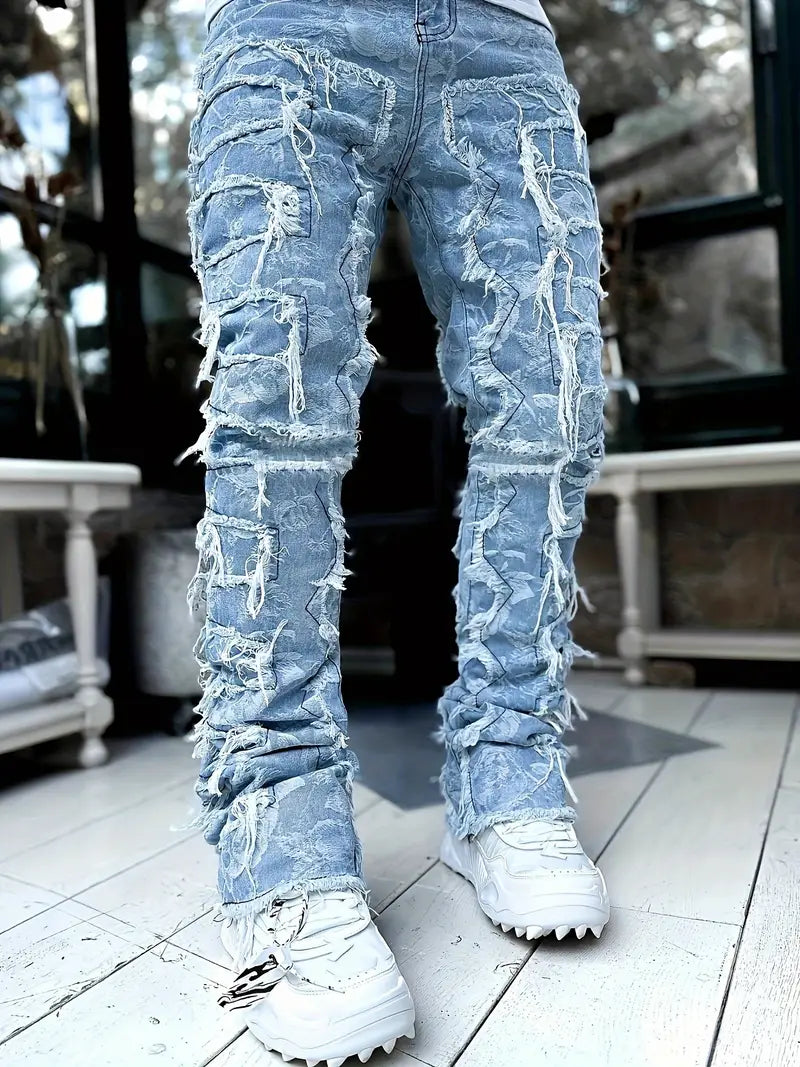 Herren Jeans Ripped Destroyed Style - IdealeKleiden