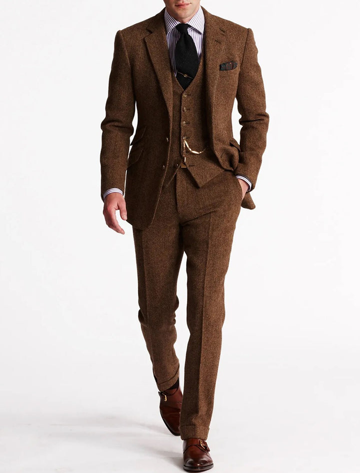 Herren Anzugsset 3-teilig Elegante Kombination - IdealeKleiden