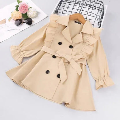 Süße Mädchen-Trenchcoats mit Rüschen