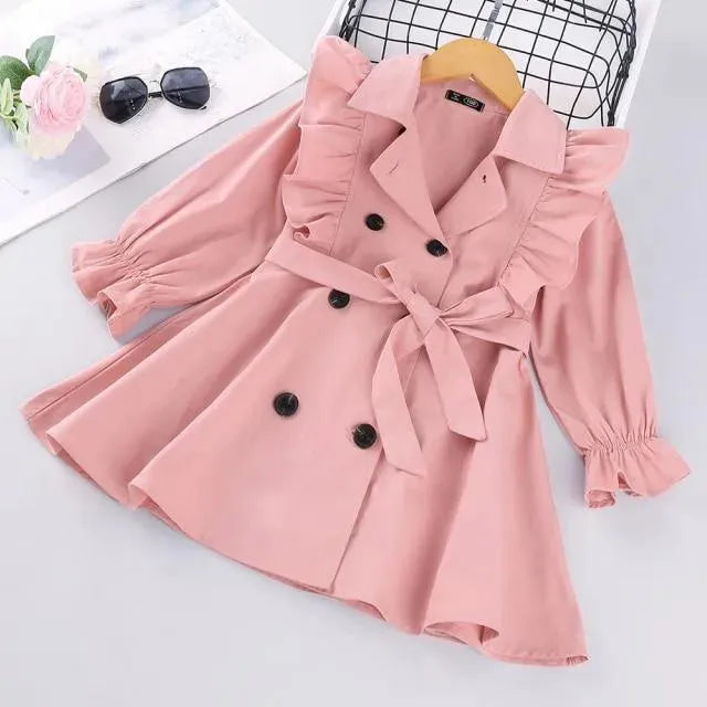Süße Mädchen-Trenchcoats mit Rüschen