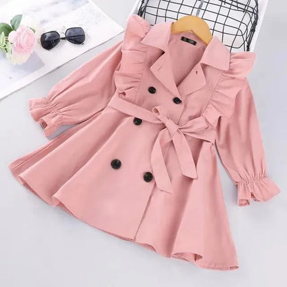 Süße Mädchen-Trenchcoats mit Rüschen