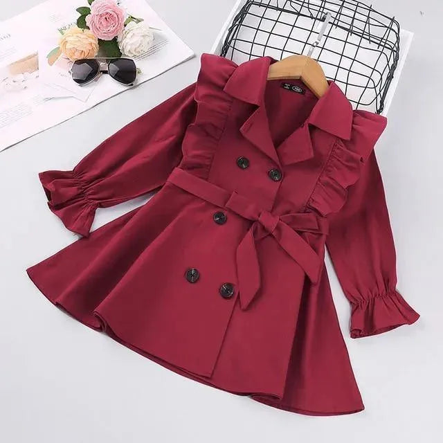 Süße Mädchen-Trenchcoats mit Rüschen