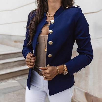 Modische Militärjacke Damen Knopffront