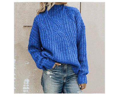 Weiche Frauenpullover Kabelstrick Design