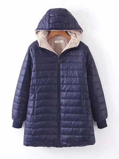 Warme Winterjacke Isoliert Mittellang