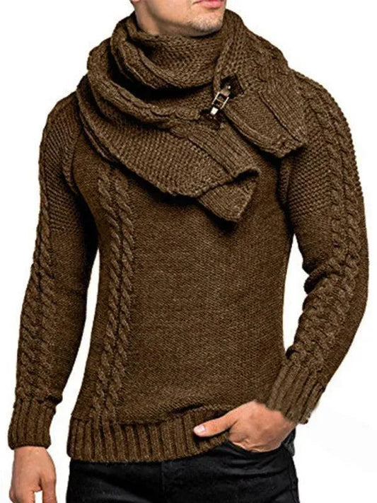 Moderner Herren Pullover Strick Twist Design - IdealeKleiden