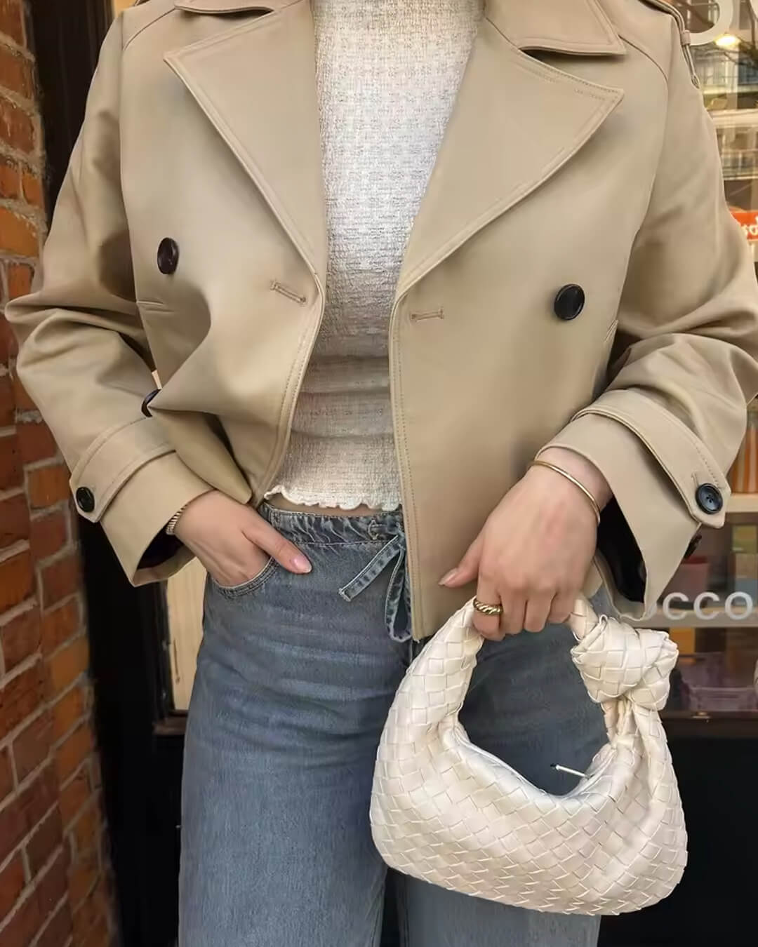 Stylischer Kurzmantel Trenchcoat Damen