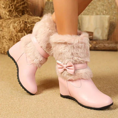 Winterstiefel Damen Kuschelig Warm Schnürsenkel