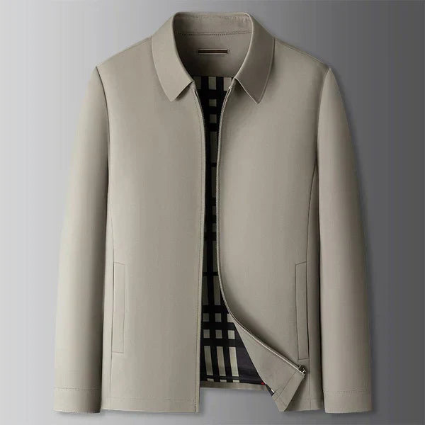 Leichte Herrenjacke Mit Seitentaschen Moderner Stil - IdealeKleiden