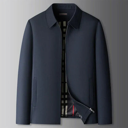 Leichte Herrenjacke Mit Seitentaschen Moderner Stil