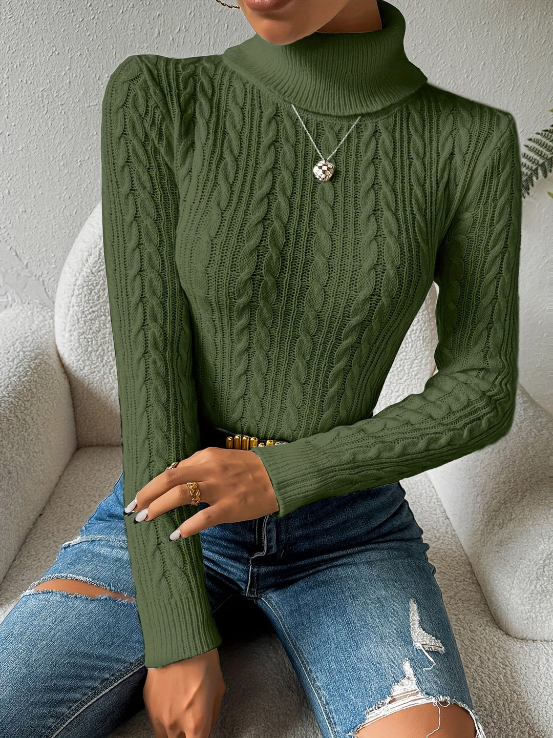 Weich Rollkragen Pullover Damen Qualität