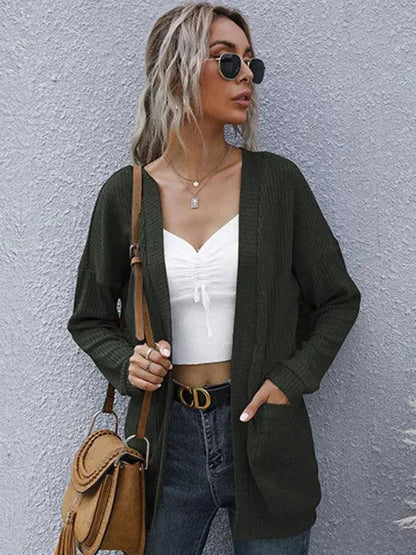 Bequeme Strickjacke Damen Lang