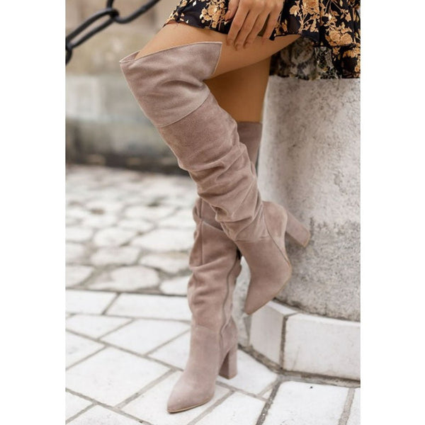 Hohe Overknee Stiefel Damen Schuhe