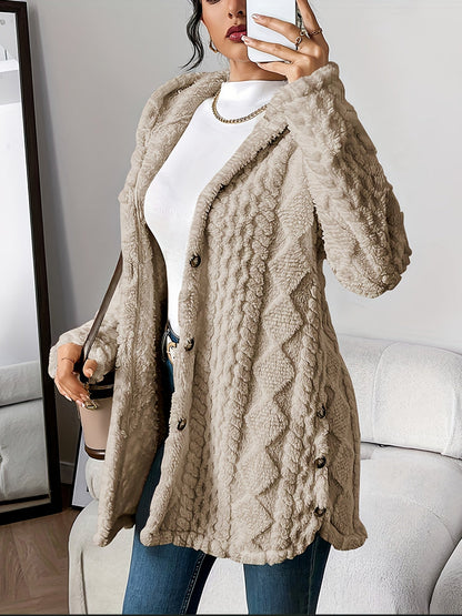 Weiche Teddyjacke Frauen Hoodie - IdealeKleiden