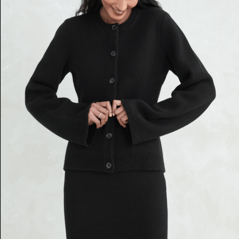 Weiche Strickjacke Damen Knöpfe Modern