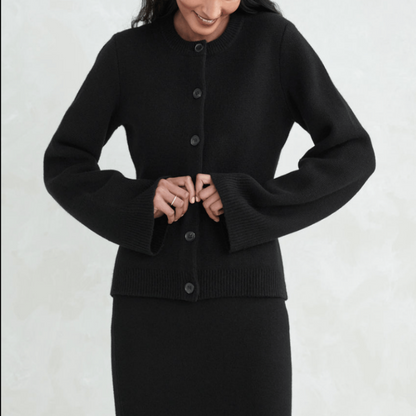 Weiche Strickjacke Damen Knöpfe Modern