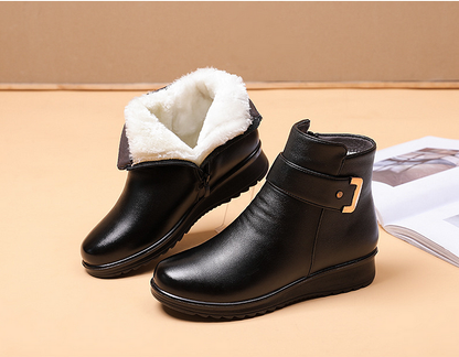 Warme Winterstiefel Rutschfest PU Leder