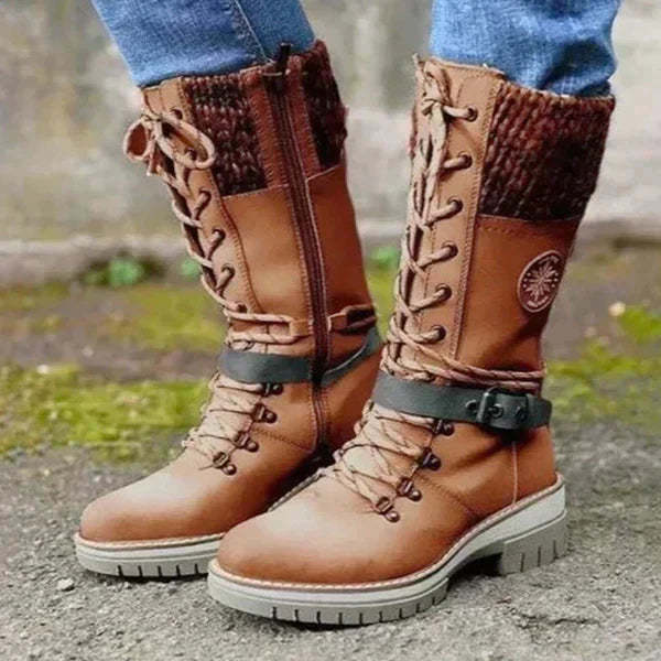 Winterstiefel Damen Kniehoch Schwarz