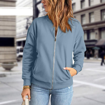 Damen Bomberjacke Zip Modern Style