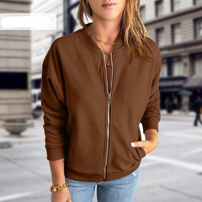 Damen Bomberjacke Zip Modern Style