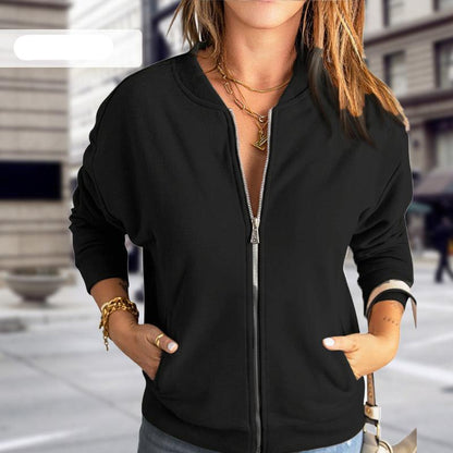 Damen Bomberjacke Zip Modern Style