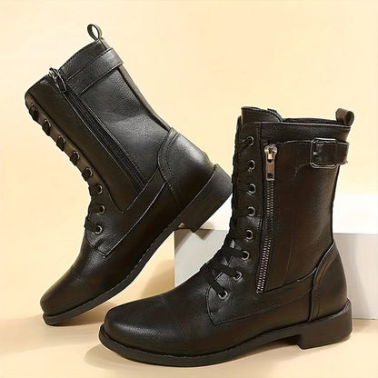Bequeme Stiefel Damen Seitenzip Komfort