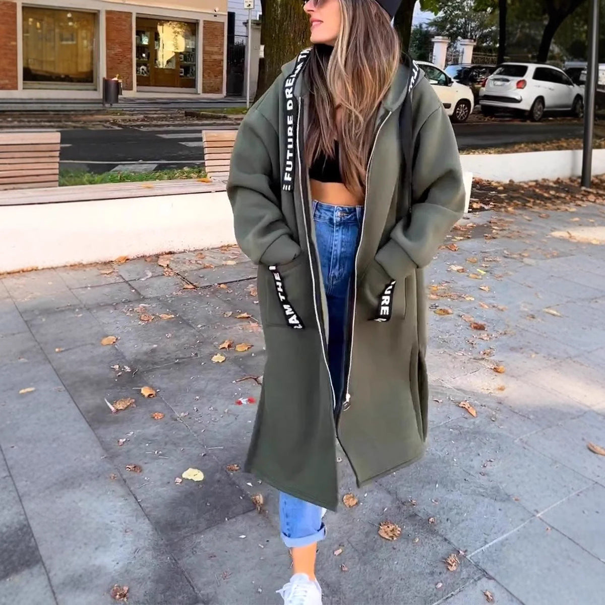 Kuscheliges Sweatshirt Langarm Kapuze