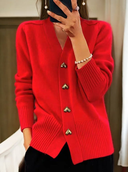 Weicher Cardigan mit Knöpfen Warm & Leicht