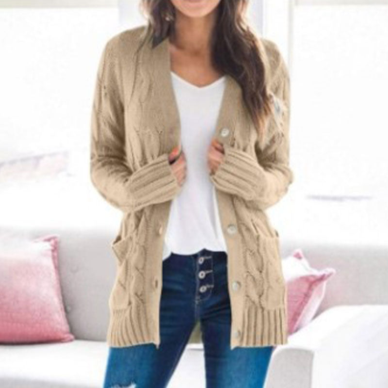 Damen Strickjacke Bequem Vielseitig