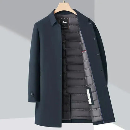 Herren Stehkragenjacke Einfarbig Modern Design - IdealeKleiden