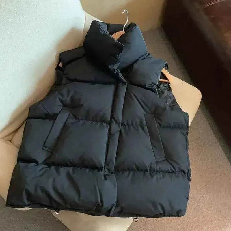 Damen Steppweste Warm Elegant