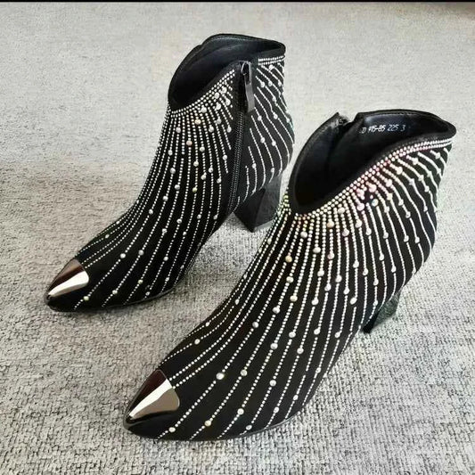 Glitzer Stiefeletten Damen Schuhe - IdealeKleiden