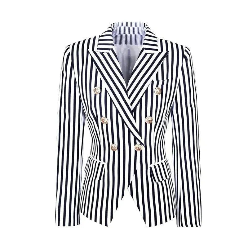 Modischer Blazer Damen Streifenmuster Elegant