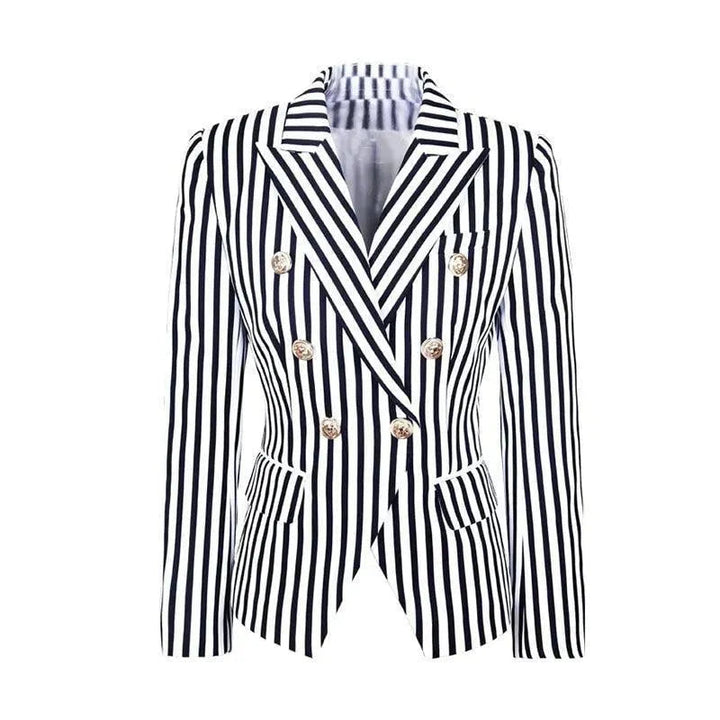 Modischer Blazer Damen Streifenmuster Elegant