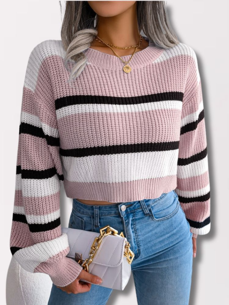Streifen Oberteil Frauen Crop Top