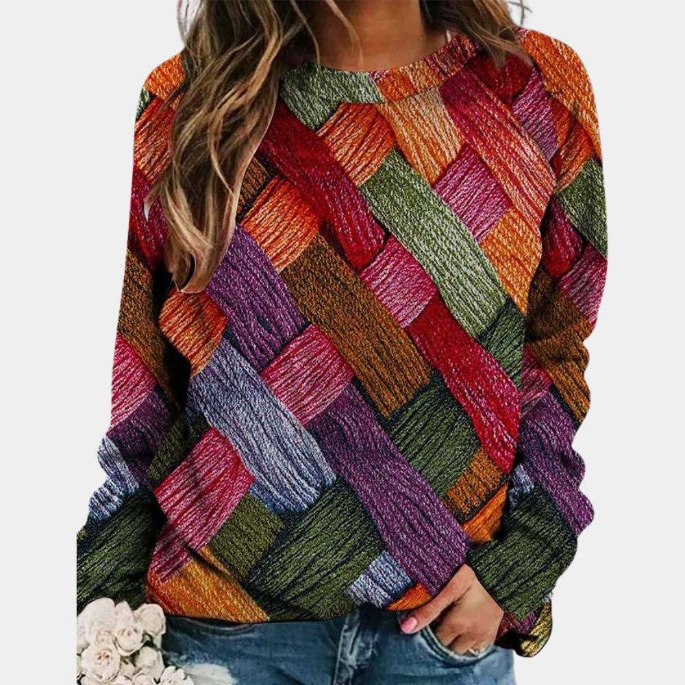 Farbenfroher Damen Pullover Modern Style