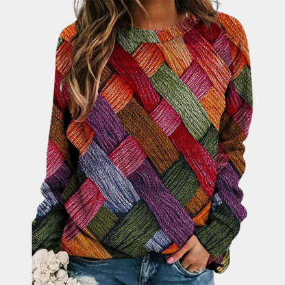 Farbenfroher Damen Pullover Modern Style