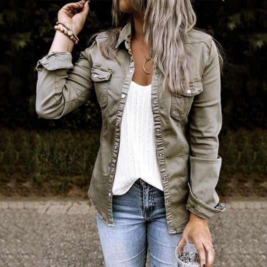 Modische Damenjacke Jeans Bequem & Stilvoll - IdealeKleiden